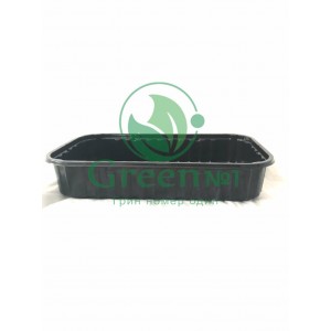 Лоток (бокс) для выращивания микрозелени высокий Т6-500-55 (черный/прозрачный)
